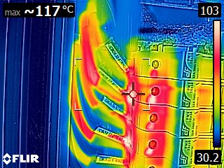 These connections were running at 117degC - hot enough to start a fire!