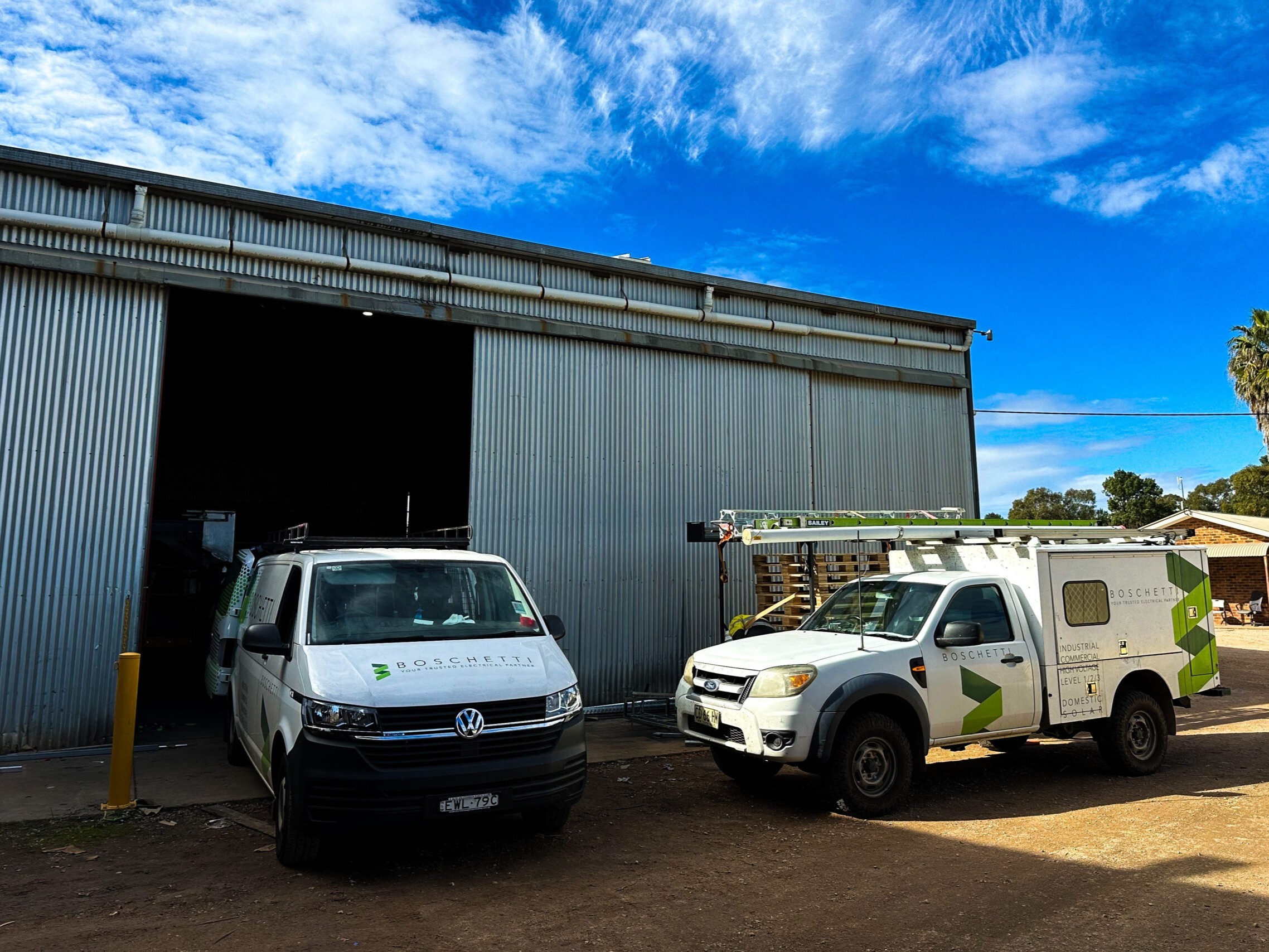 Boschetti electrician carrying out industrial electrical work in Albury